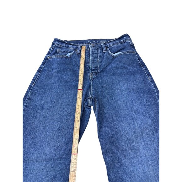 Old Navy Womens Sky Hi Straight Extra High-Rise Jeans Size 4 Blue Denim - Picture 7 of 13